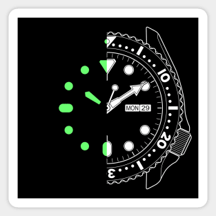 Divers Watch Day and Night Sticker